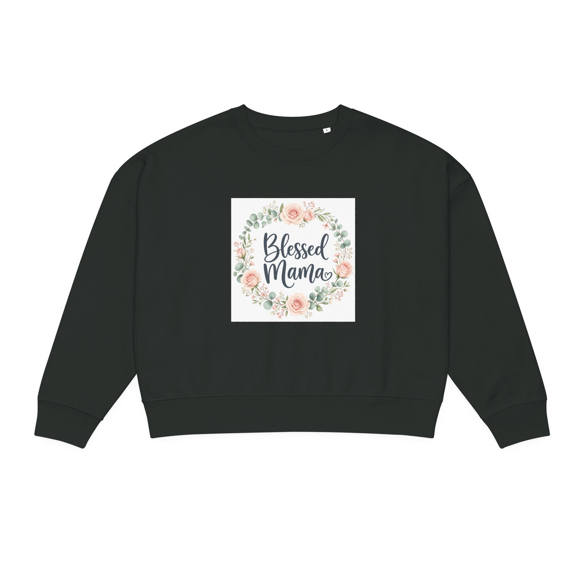 Blessed Mama Floral Wreath Sweatshirt | Faith-Based Christian Mom Gift Pullover