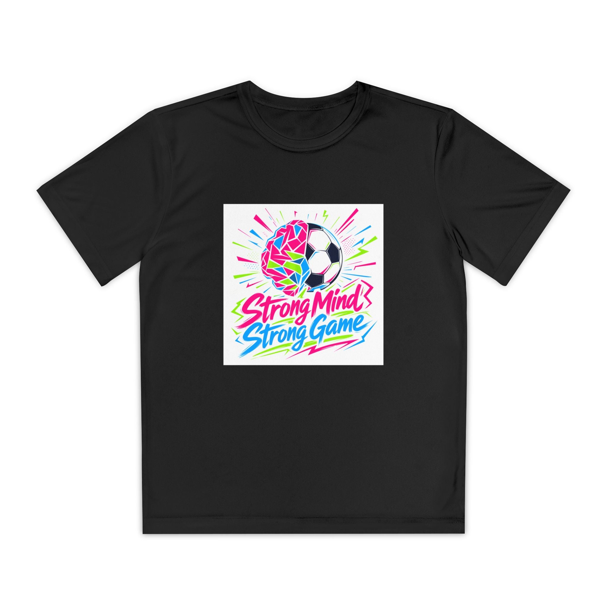 Little Kicker Big Heart Youth Soccer Mental Health Awareness Kids Sportswear Strong Mind Strong Game
