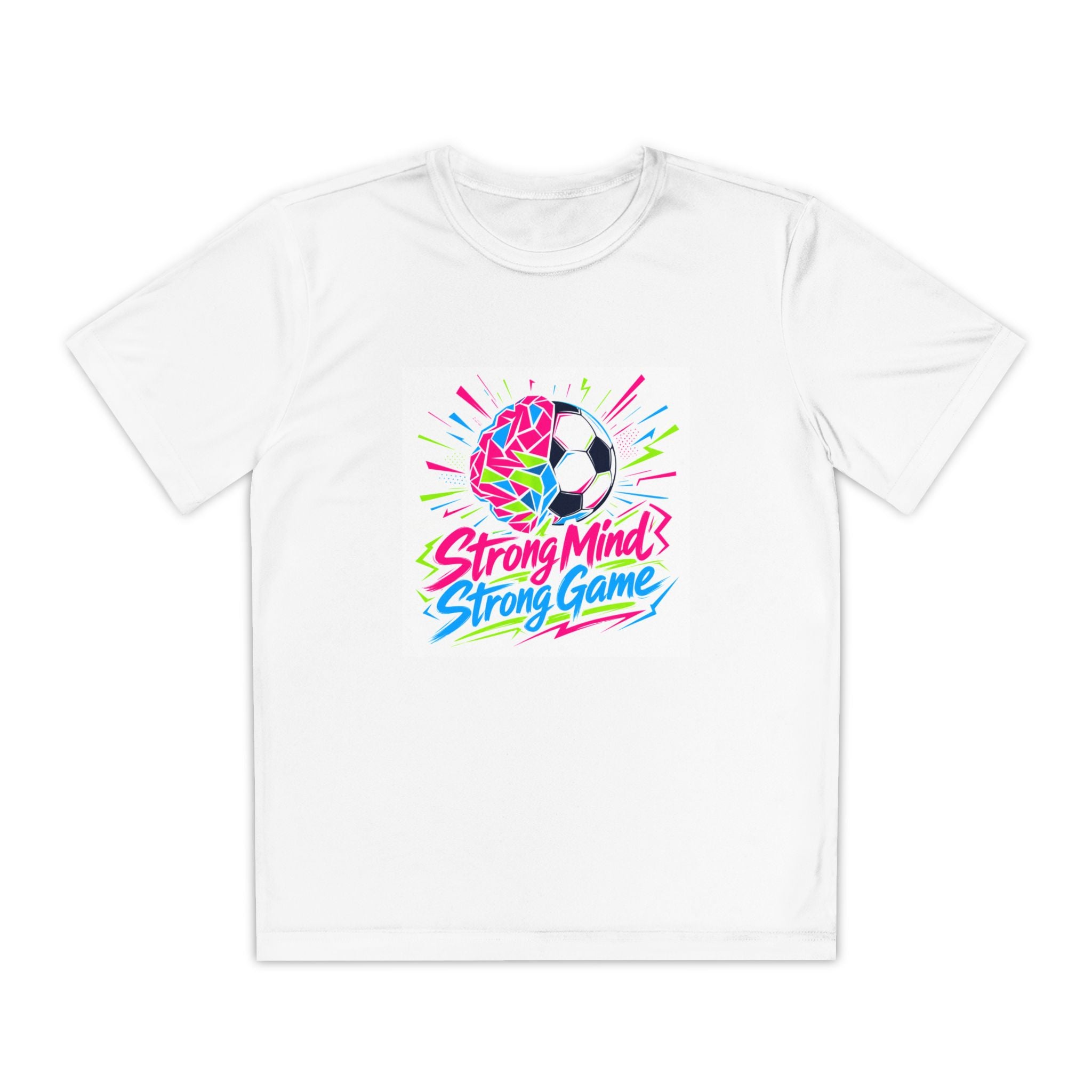 Little Kicker Big Heart Youth Soccer Mental Health Awareness Kids Sportswear Strong Mind Strong Game