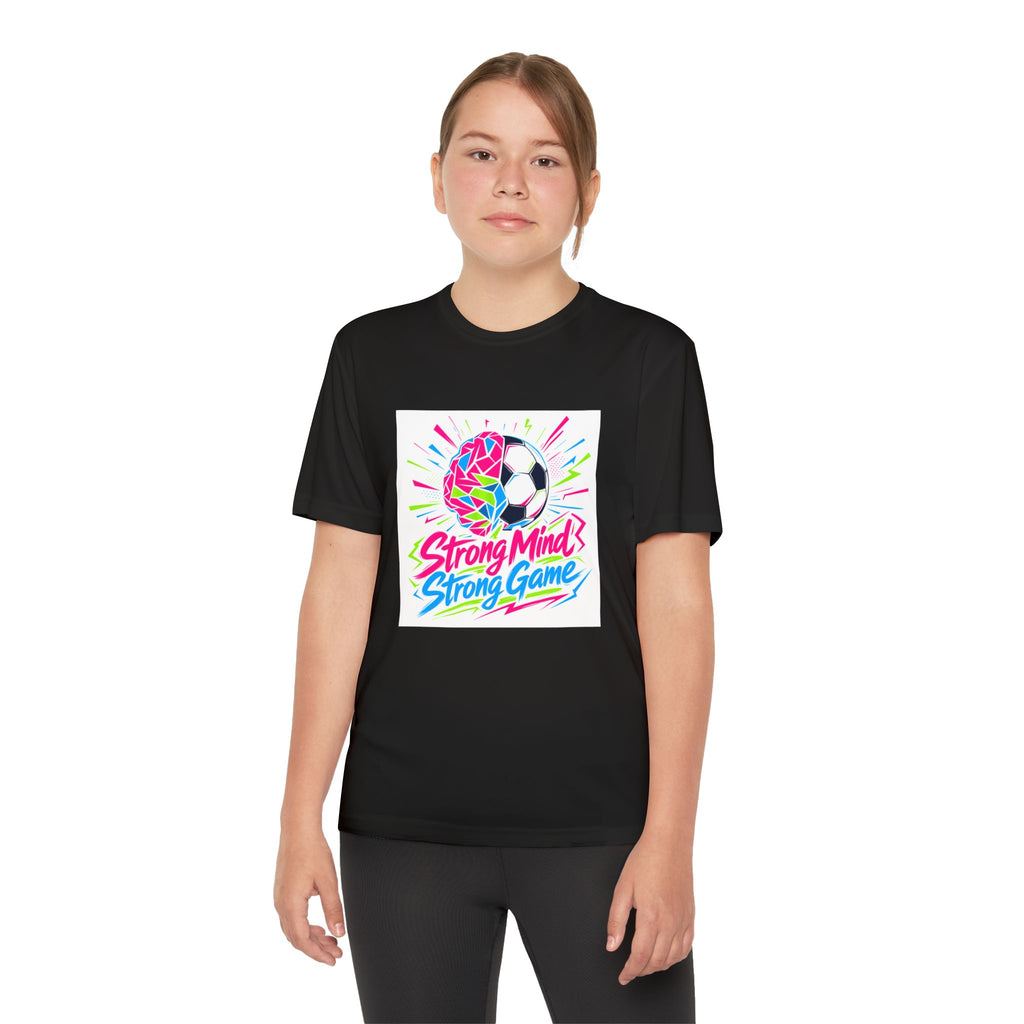 Little Kicker Big Heart Youth Soccer Mental Health Awareness Kids Sportswear Strong Mind Strong Game