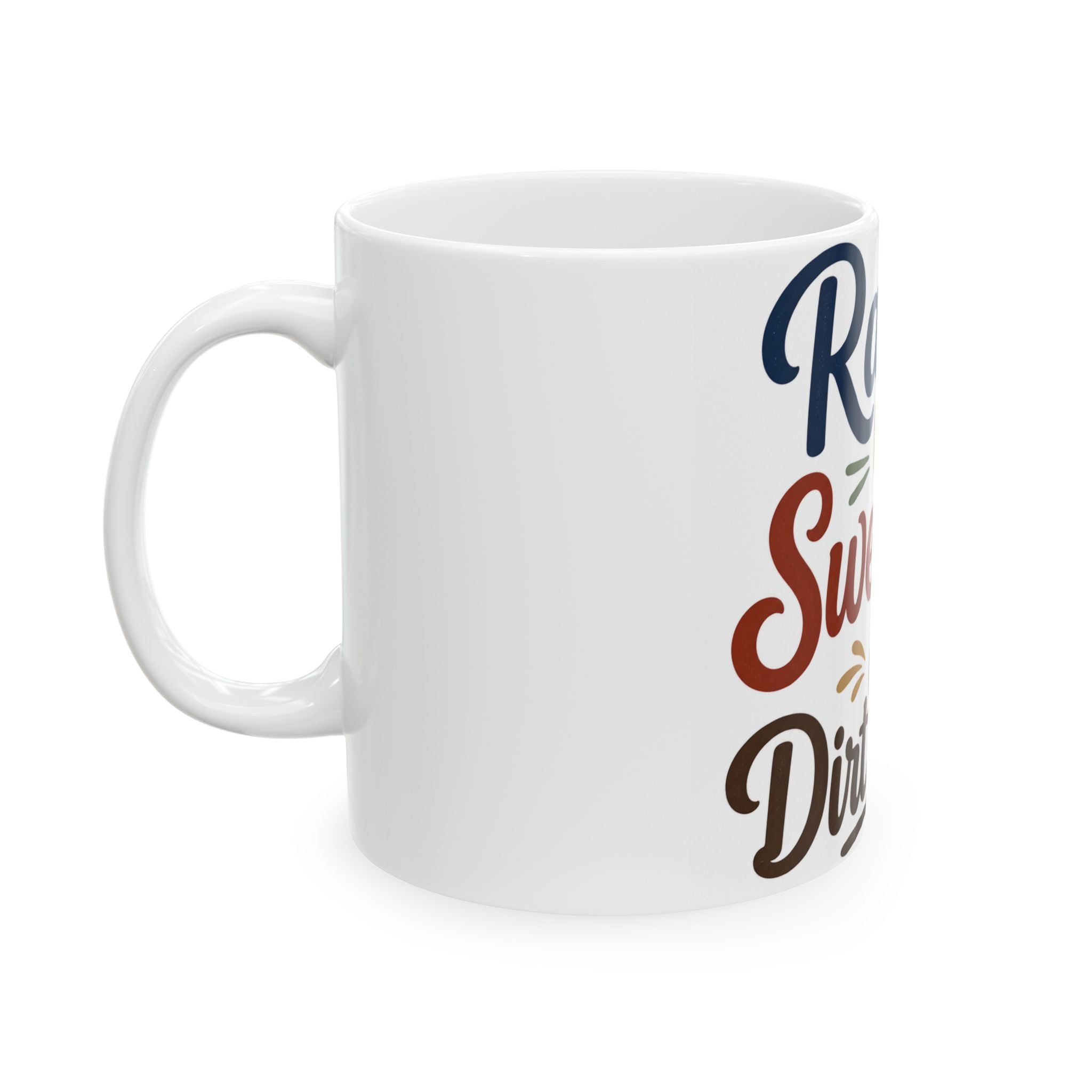Country Roads Coffee Mug | Raised On Sweet Tea & Dirt Roads | Rural Life Gift Mug