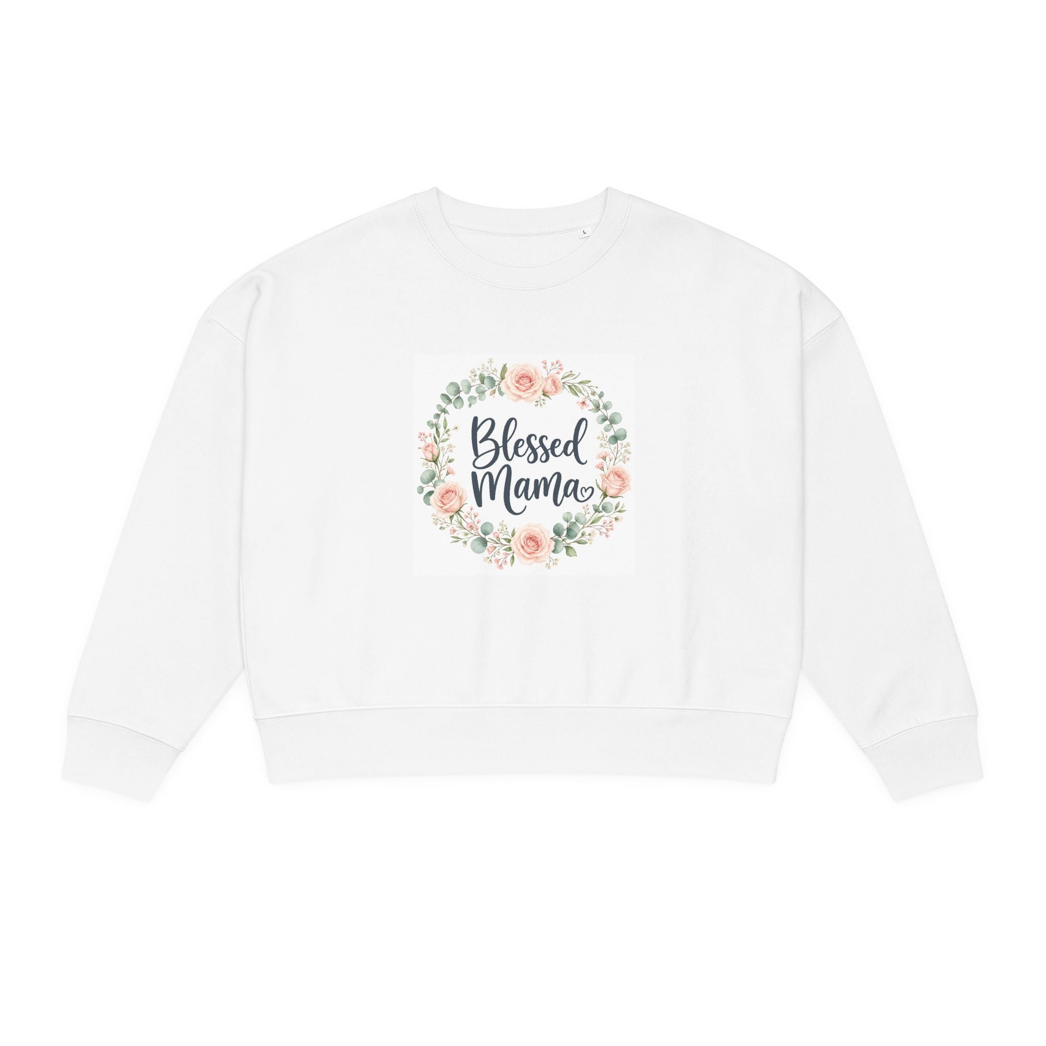 Blessed Mama Floral Wreath Sweatshirt | Faith-Based Christian Mom Gift Pullover