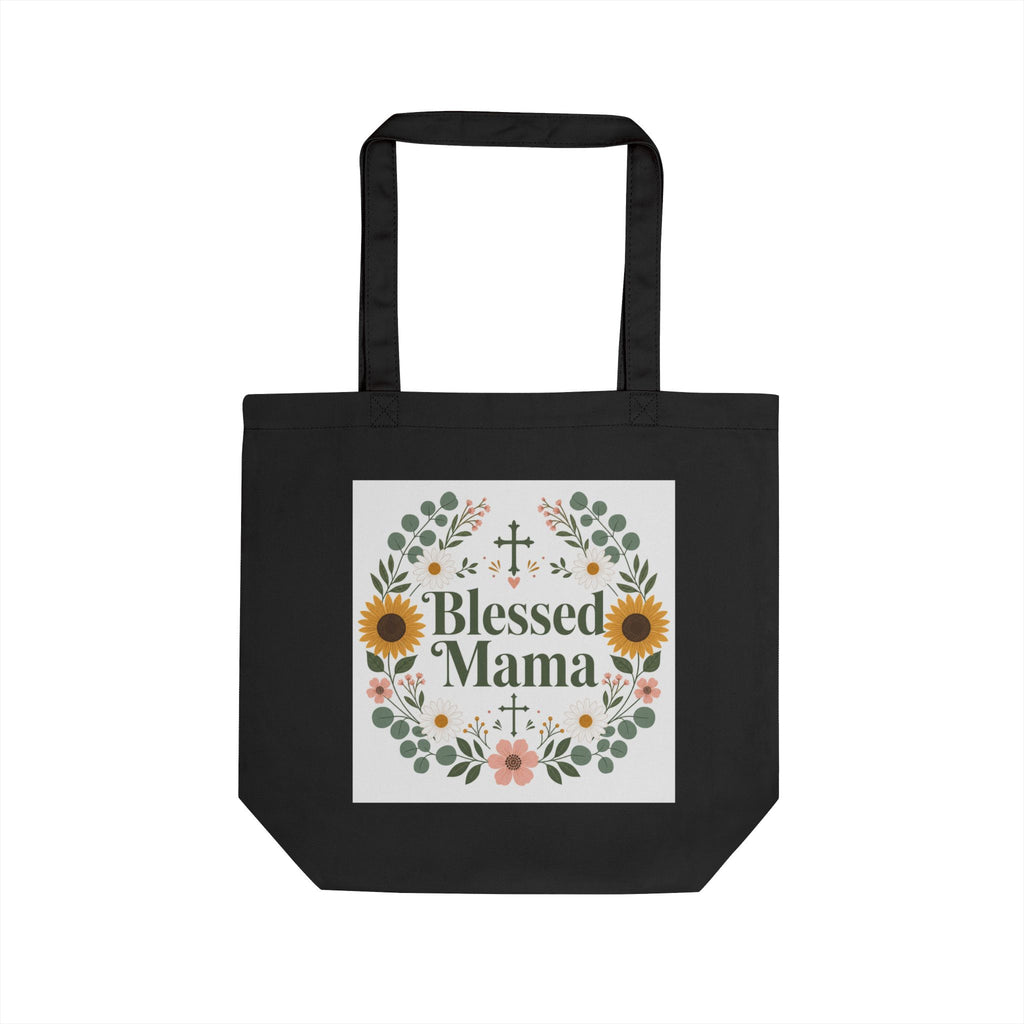 Blessed Mama Floral Tote Bag | Mom Gift Bag | Cute Floral Grocery Tote for Moms